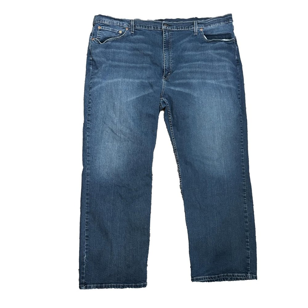 Levis Mens 559 Blue Jeans Size W52 L32 Stretch Relaxed Straight Medium Wash